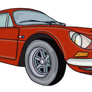 Illustration de voiture rouge