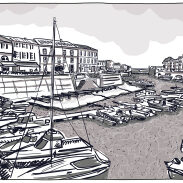 Port avec bateaux
