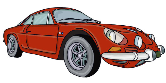 Illustration de voiture rouge