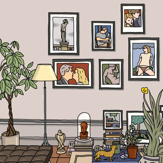 Illustration d'un mur de salon