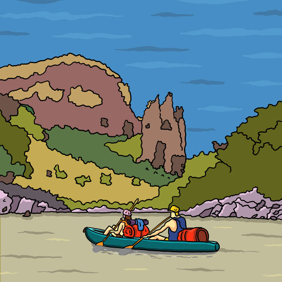 Paysage de montagne et de rivière