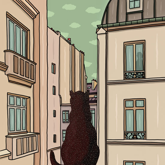 Vues urbaines en pointillé