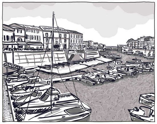 Port avec bateaux