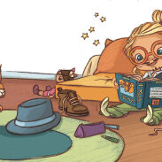 Petit garçon lisant un livre