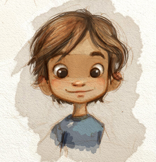 Illustration de visage d'enfant