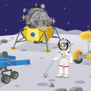 Exploration lunaire futuriste