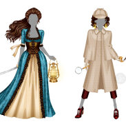 Quatre tenues de personnages