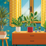 Plantes d'intérieur ensoleillées
