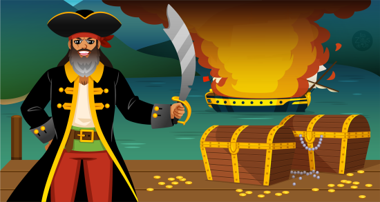 Pirate avec sabre