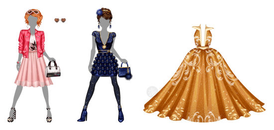 Mode féminine avec haute couture