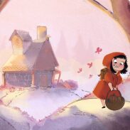 Petite fille en rouge dans les bois