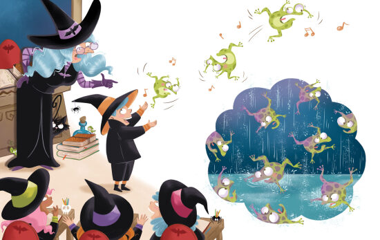 Cérémonie de sorcellerie dans la pluie