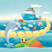 Nettoyage des océans avec des animaux marins