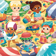 Enfants au bord de la plage