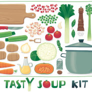 Ingrédients pour soupe savoureuse