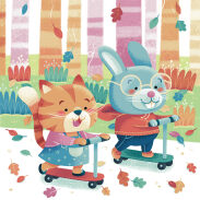 Animaux mignons en promenade